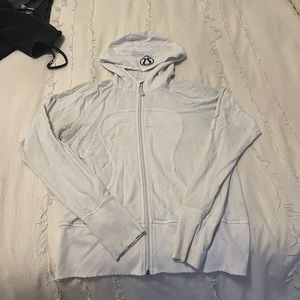 White lululemon zip up hoodie vintage